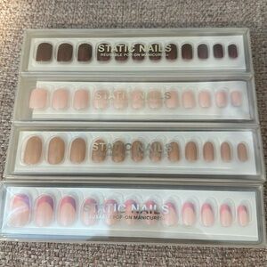 Static Nails Reusable Pop-On Manicure set of 4